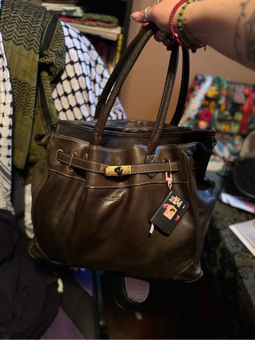 (Firkin style) Firenze Soft Leather Handbag Handcrafted in Italy - Picture 2 of 2